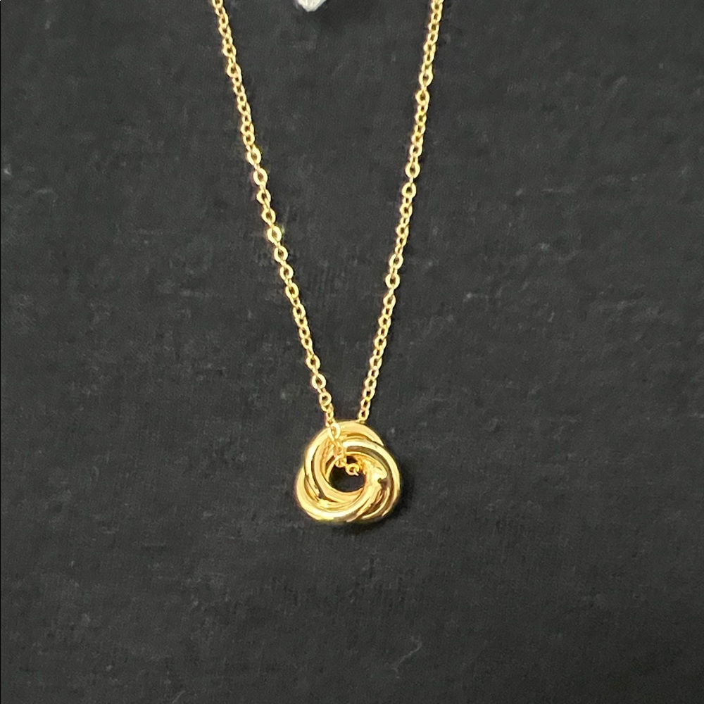 Daniela Swaebe "Eternal Bond' Polished Knot Pendant Necklace New - Picture 5 of 6